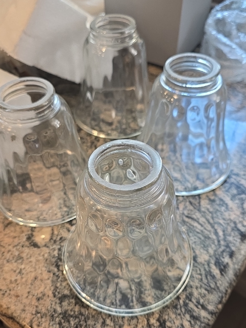 Textured Clear Glass Lantern Shade (Clear)